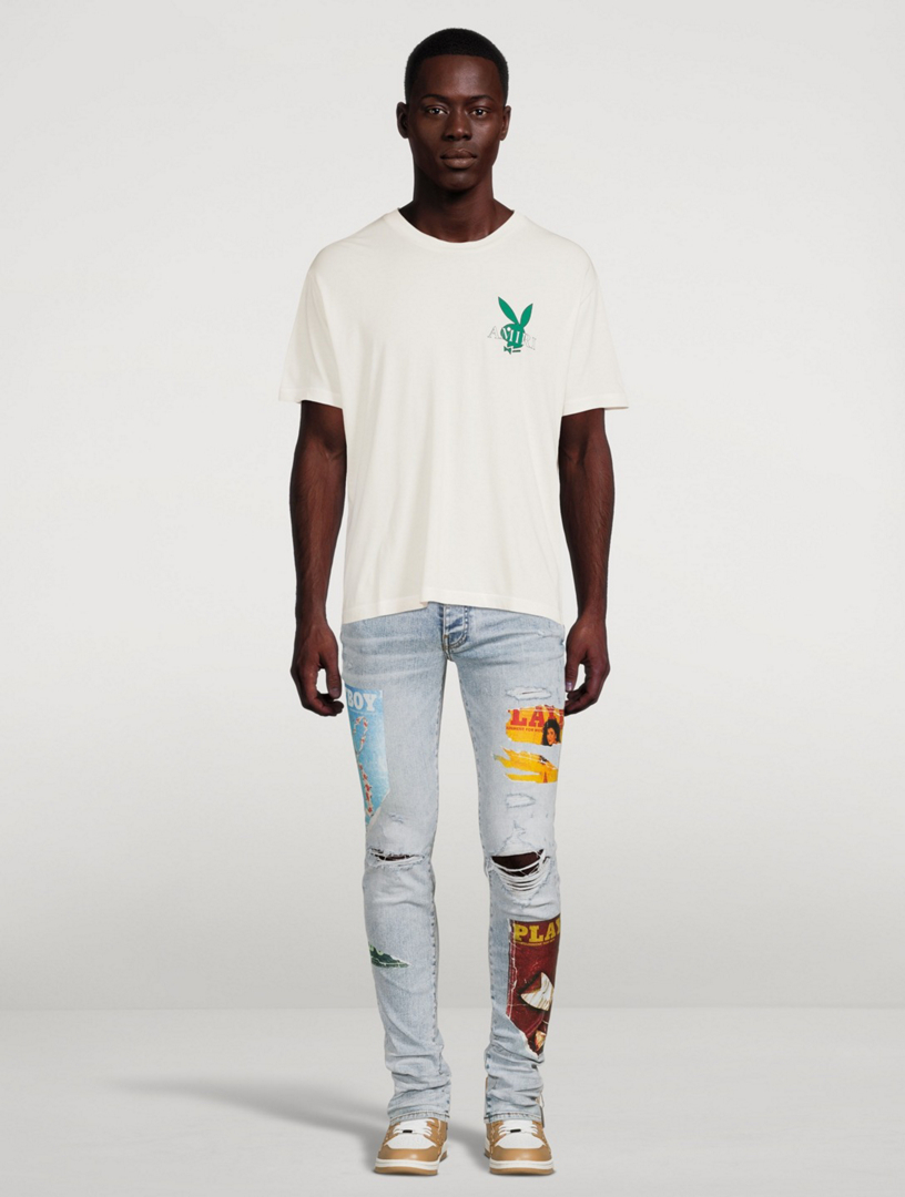 AMIRI Playboy Magazine Skinny Jeans | Holt Renfrew