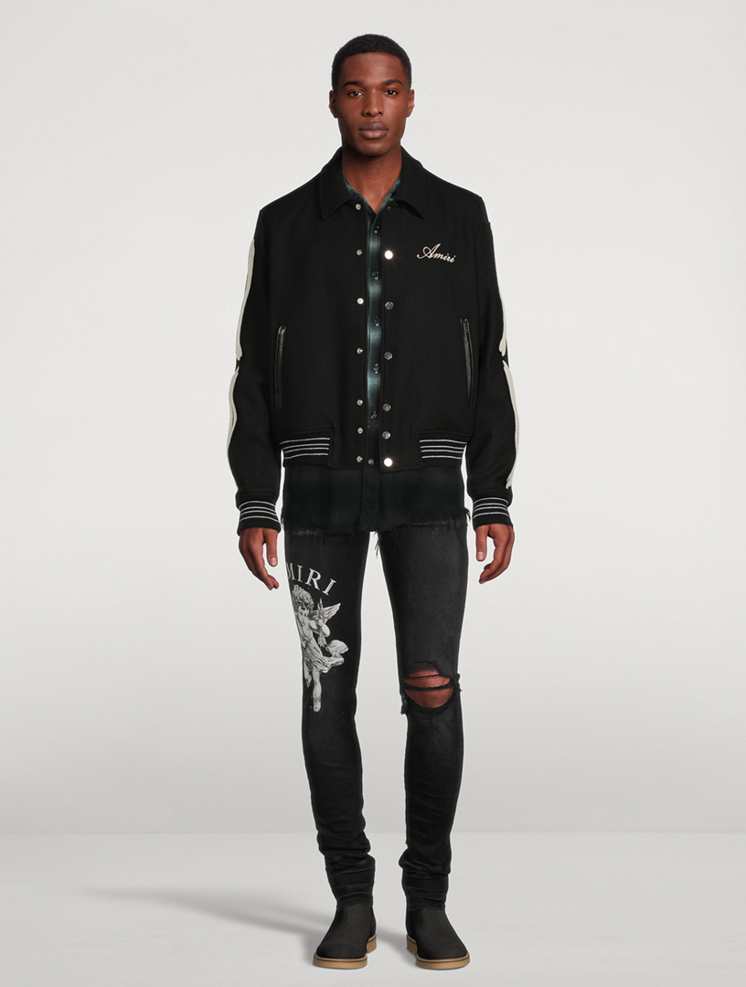 AMIRI Bones Wool-Blend Varsity Jacket | Holt Renfrew