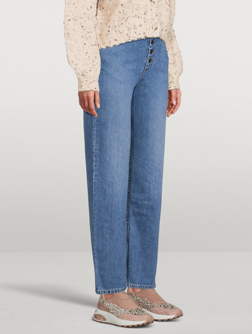 DECADE STUDIO Bonnie High-Waisted Straight-Leg Jeans | Holt Renfrew