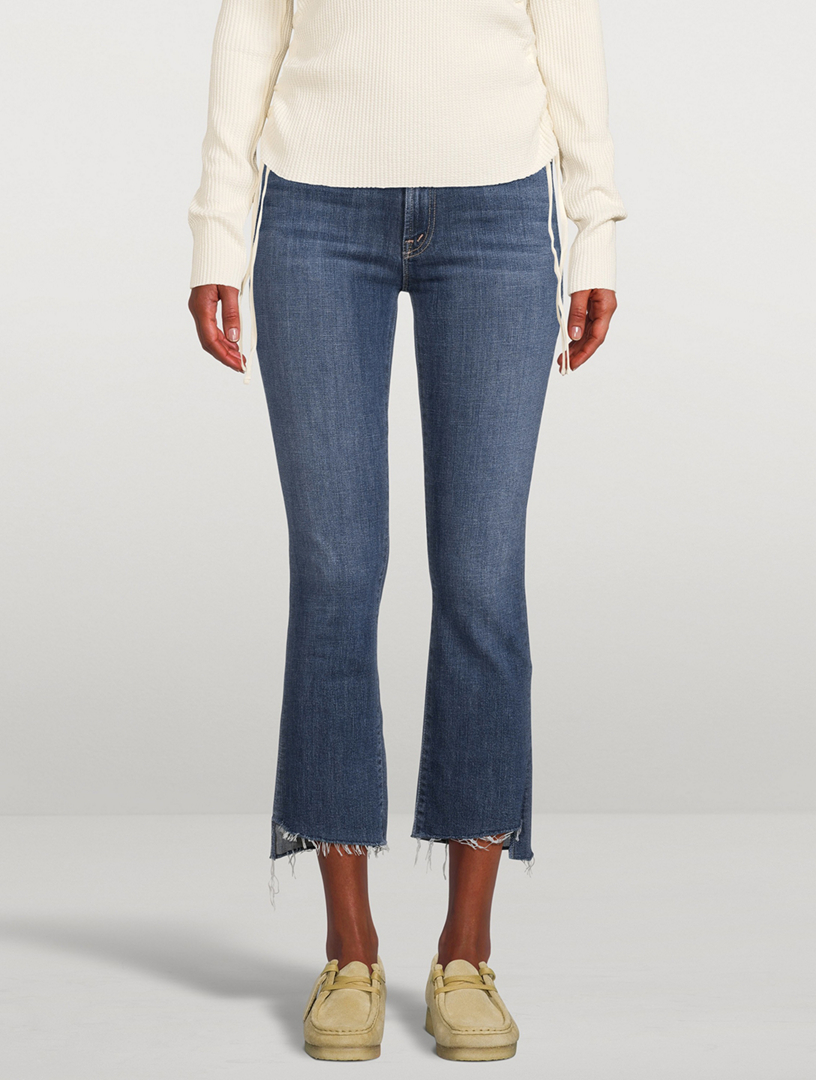 MOTHER The Insider Straight Cropped Jeans With Step Fray | Holt