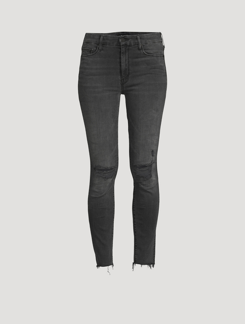 The Looker High-Waisted Distressed Skinny Jeans