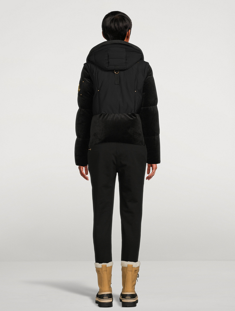 Comptoir Down Velvet Puffer Jacket
