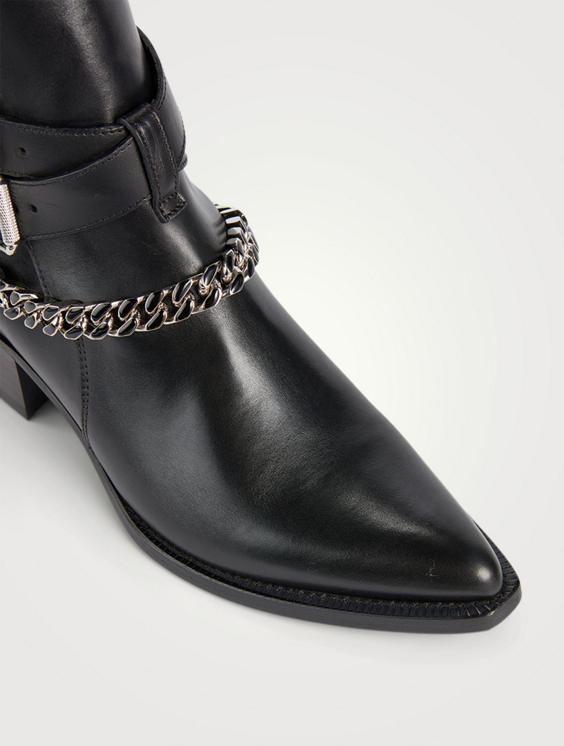 Leather Amiri Chain Boots AMIRI Jodhpur Leather Chain Boots Holt