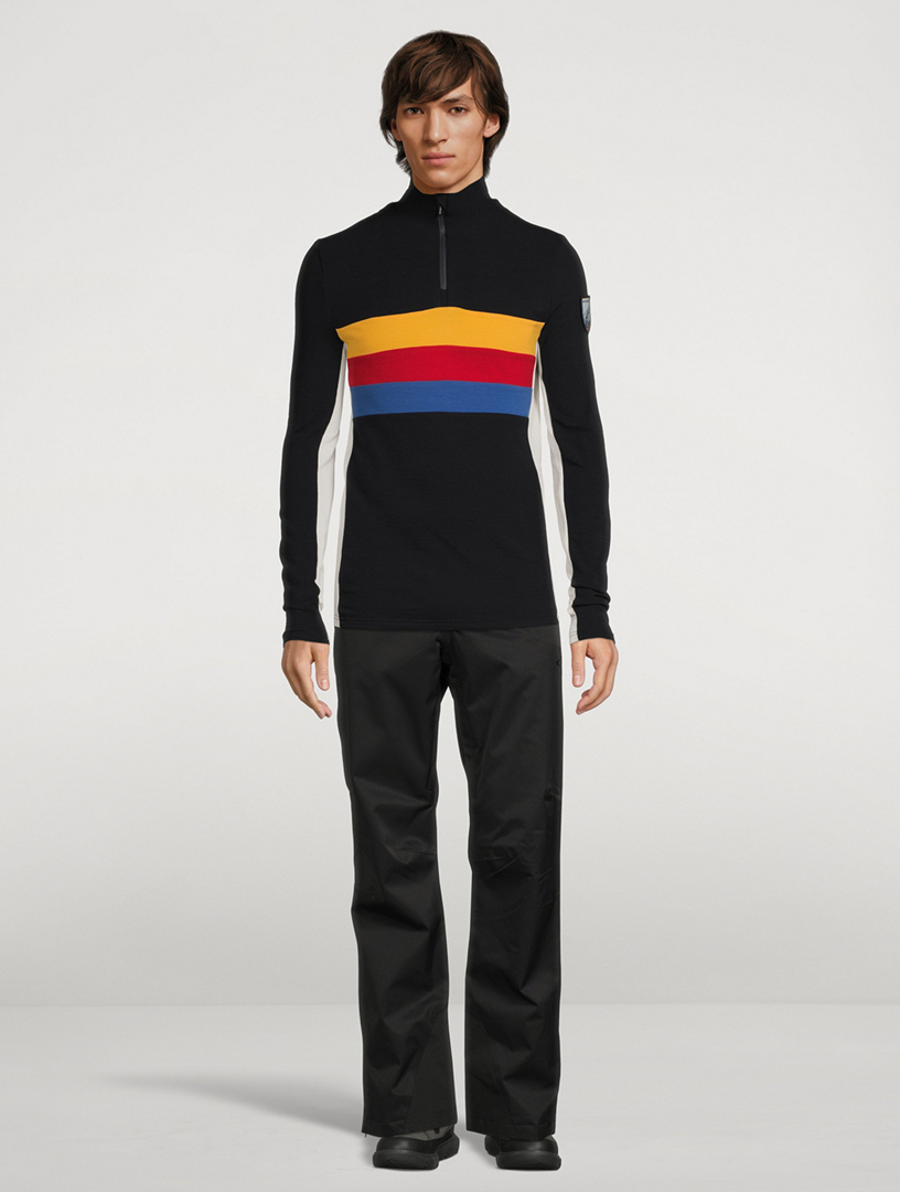 Ski Wool-Blend Half-Zip Top
