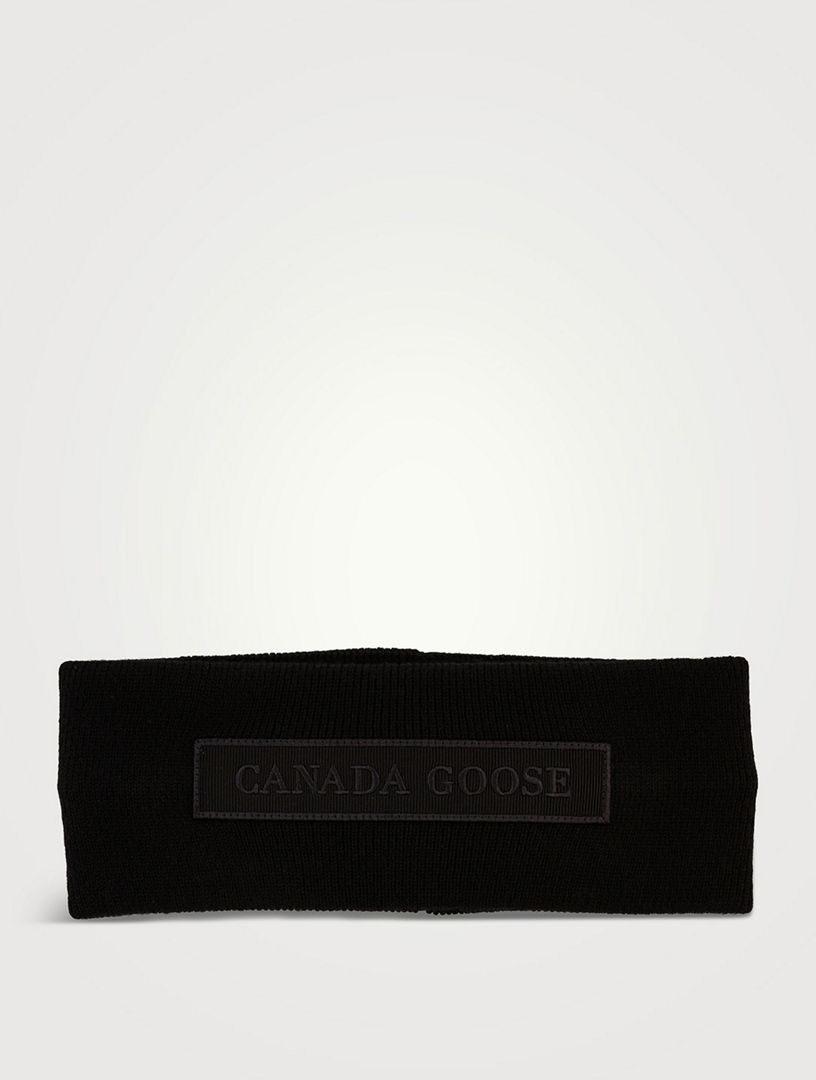 Canada Goose Black Knit Logo Headband Mens Beanie Canada Goose Logo Beanie Canada Goose Men main image 4