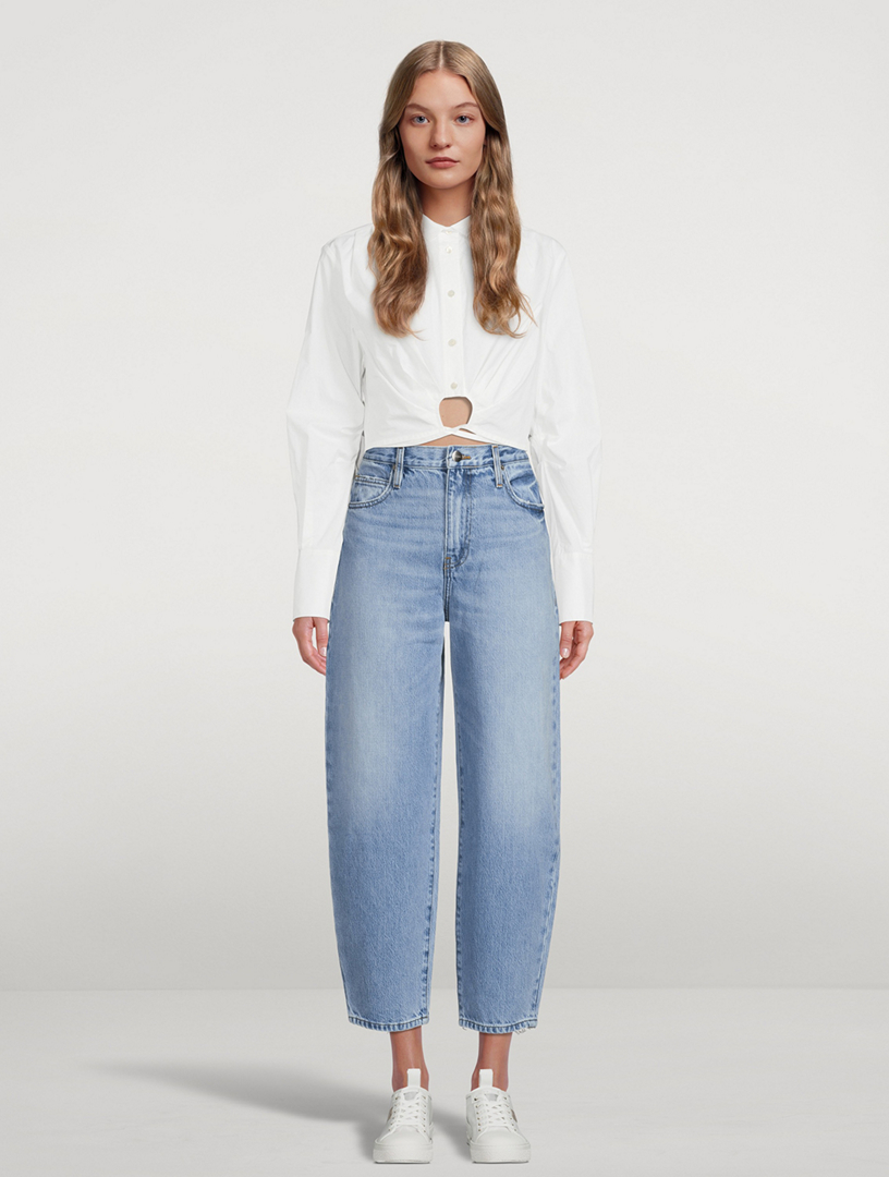 Alaïa High-rise barrel-leg jeans ALAÏA