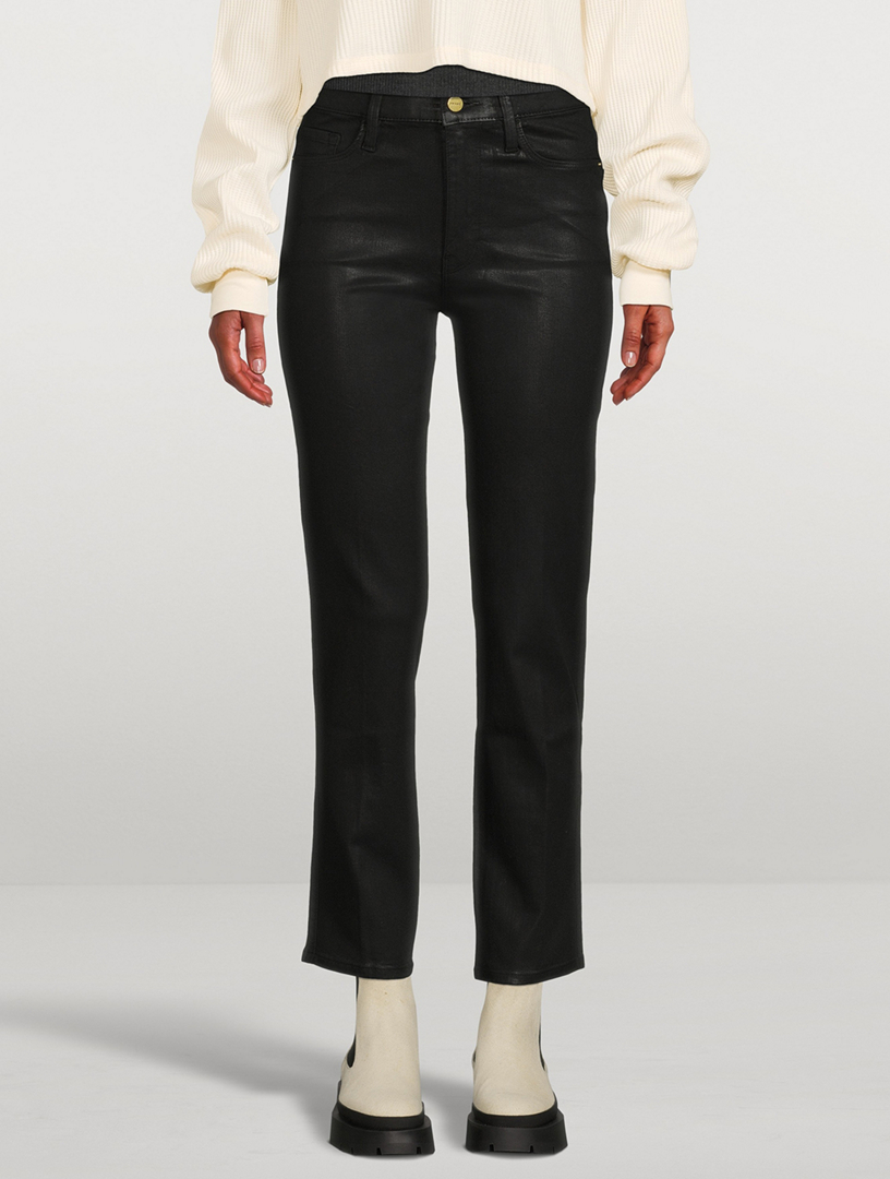 Le Sylvie Coated Straight-Leg Jeans