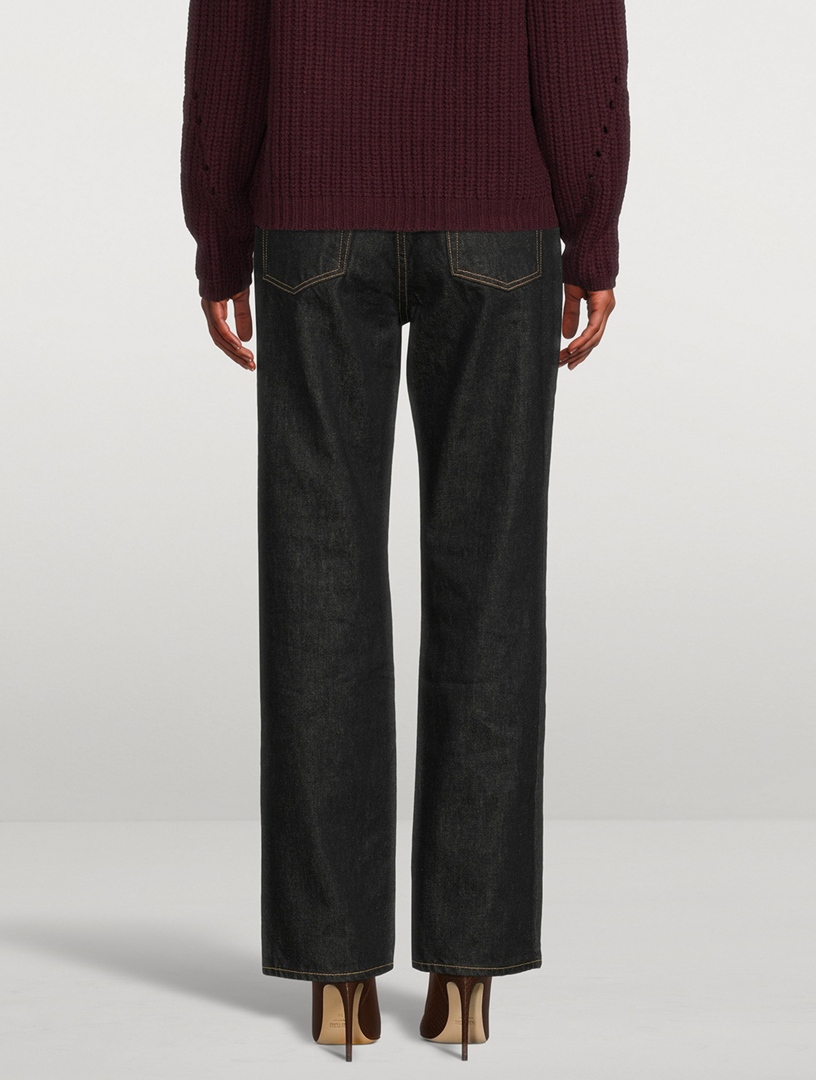 London High-Waisted Straight-Leg Jeans