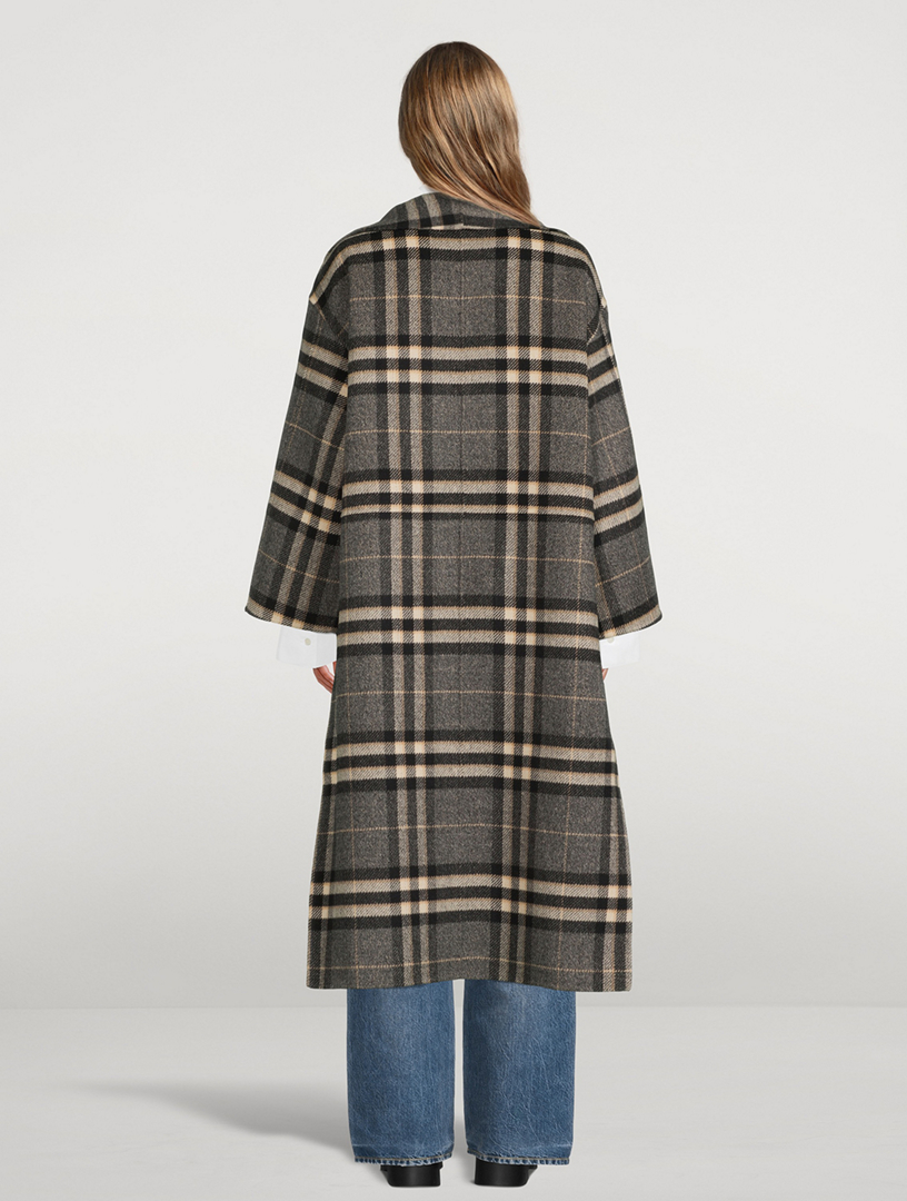 TOTÊME Signature Doublé Wool Coat In Check Print | Holt Renfrew