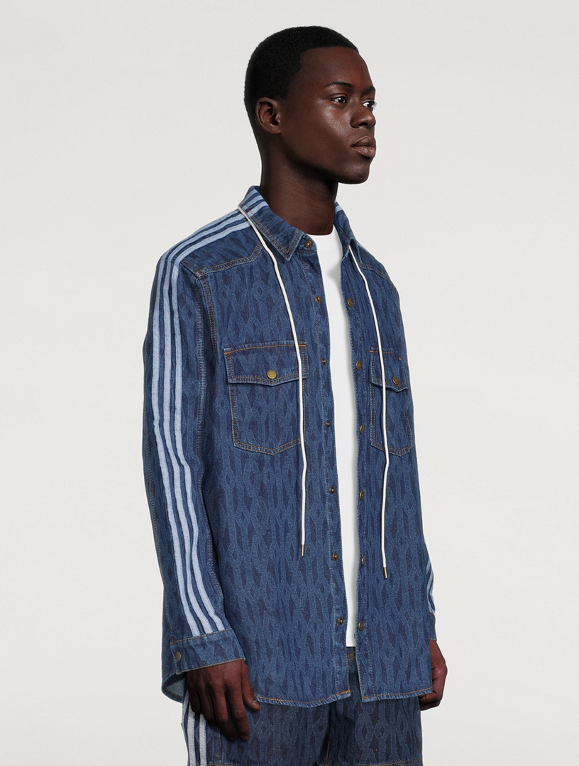 adidas Ivy Park Monogram Denim Shirt - H61704 - Sneakersnstuff