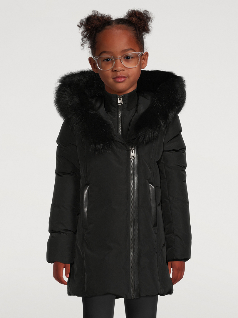 Kids Leelee SH Down Coat With Signature Shearling Collar