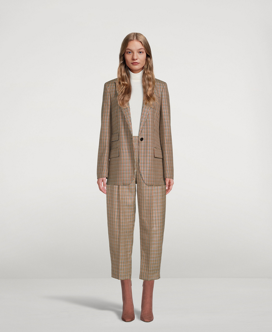 Cavalry Wool Trousers Houndstooth