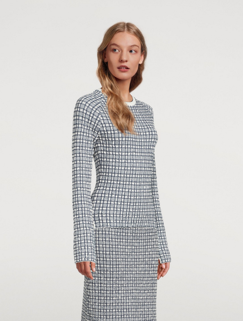Stretch Jacquard Sweater
