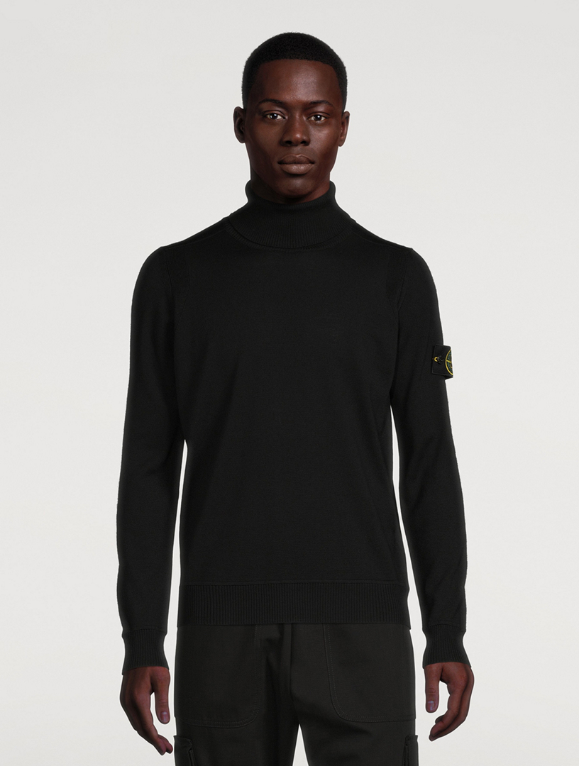 STONE ISLAND Light Pure Wool Turtleneck Sweater | Holt Renfrew