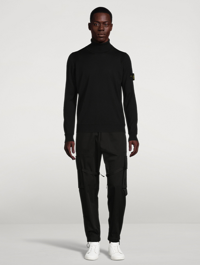 STONE ISLAND Light Pure Wool Turtleneck Sweater | Holt Renfrew