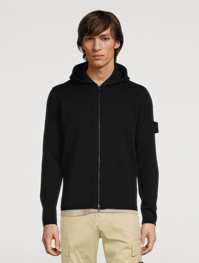 STONE  GHOST スエット STONE ISLAND Ghost Wool Zip Hoodie | Holt Renfrew