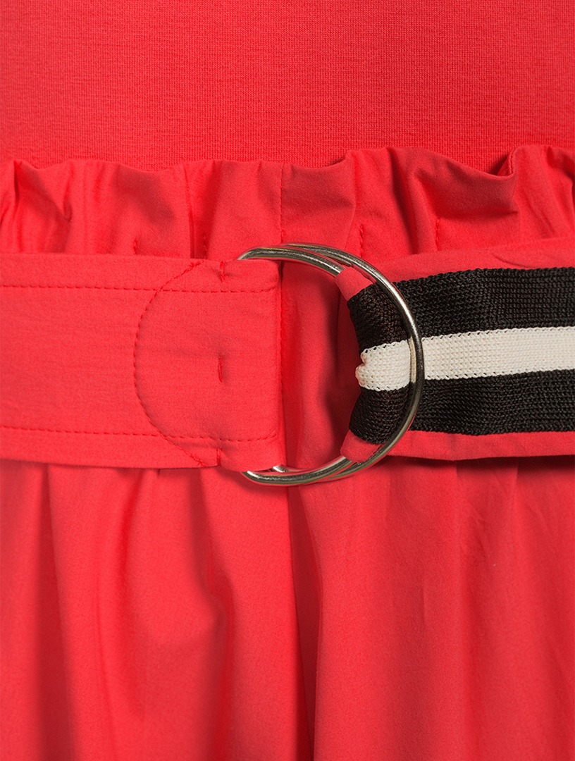 AKRIS PUNTO MixedMedia Belted Midi Dress Holt Renfrew