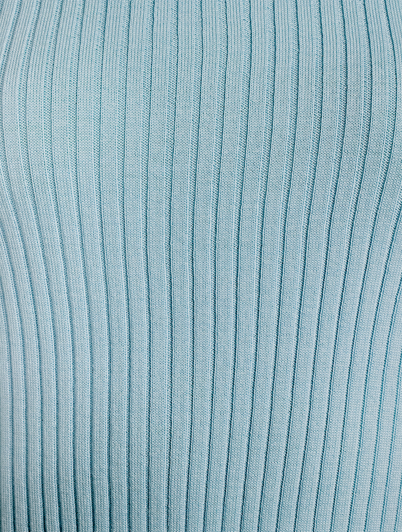 Virgin Wool Short-Sleeve Sweater