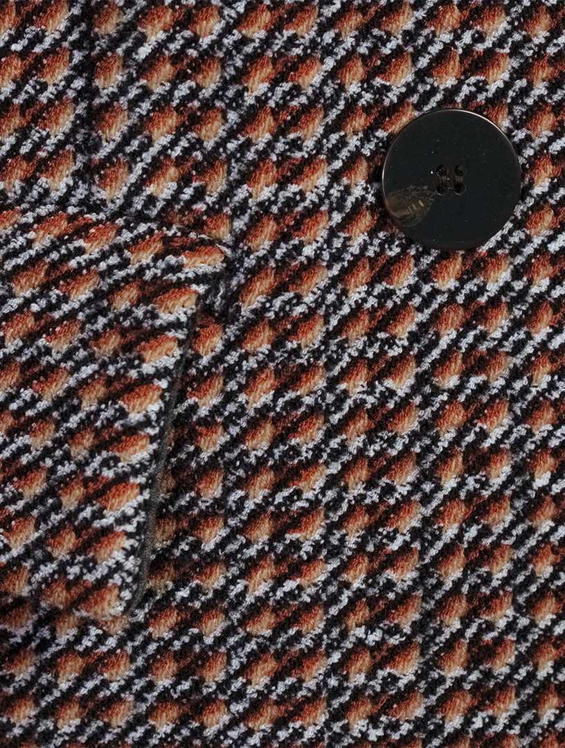 Piazza Wool Blazer Plaid Print