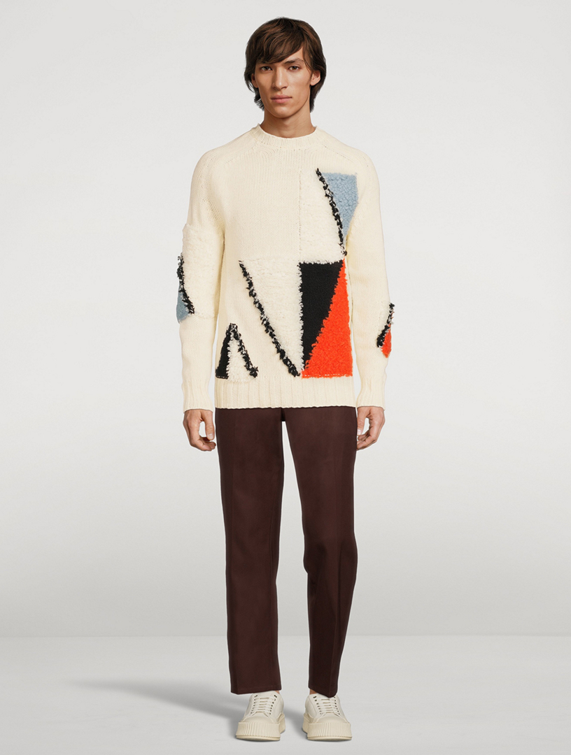 Wool And Mohair Jacquard Sweater