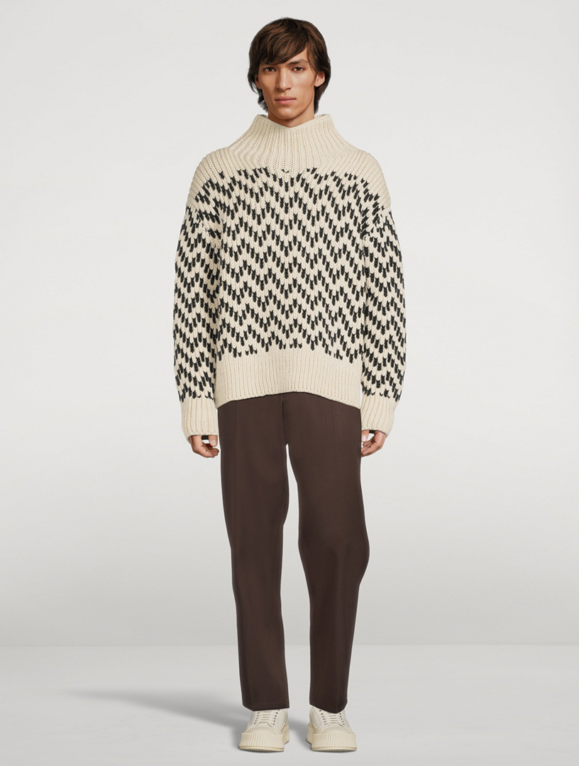 Wool And Mohair High-Neck Sweater