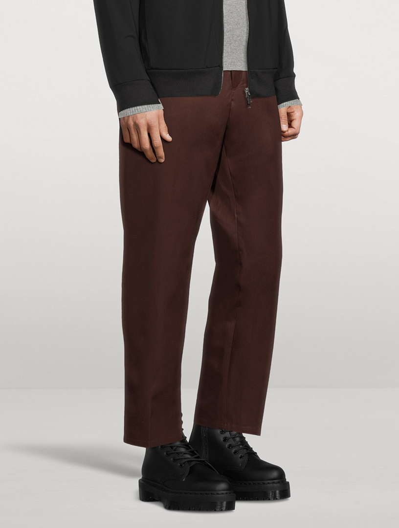 Cotton Straight-Leg Pants