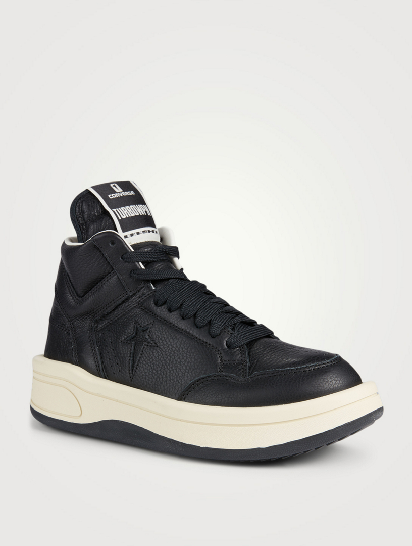 Drkshdw x Converse Turbowpn High-Top Leather Sneakers