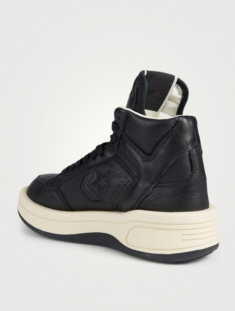 Drkshdw x Converse Turbowpn High-Top Leather Sneakers