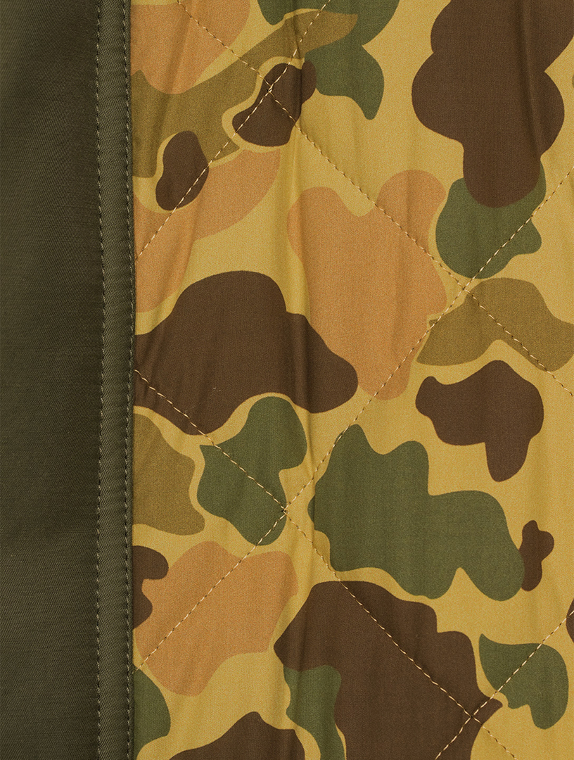 Camouflage Padded Coat With Hood
