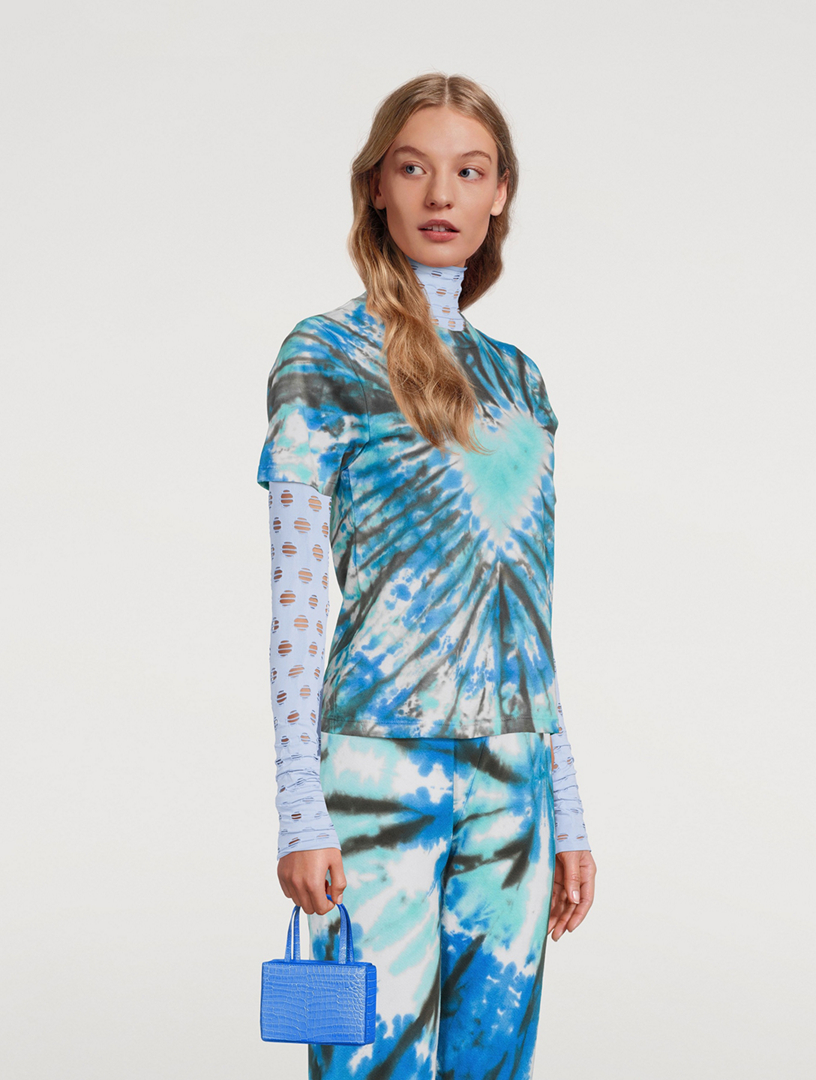 Modum Cotton T-Shirt Heart Tie-Dye Print