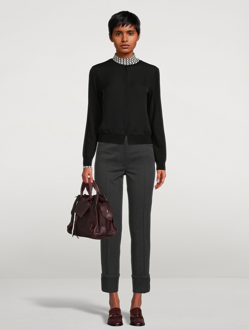 Shrunken Silk Cardigan