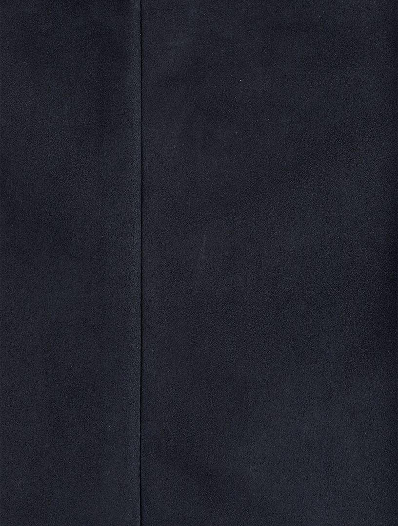 Florella Cropped Wide-Leg Suede Trousers
