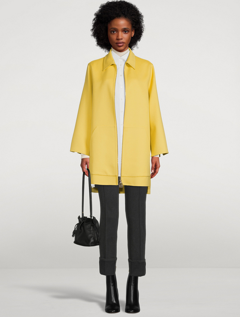 Fabiola Zip-Front Wool Jacket
