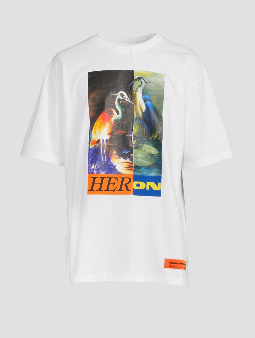 HERON PRESTON Cotton Split Graphic T-Shirt | Holt Renfrew