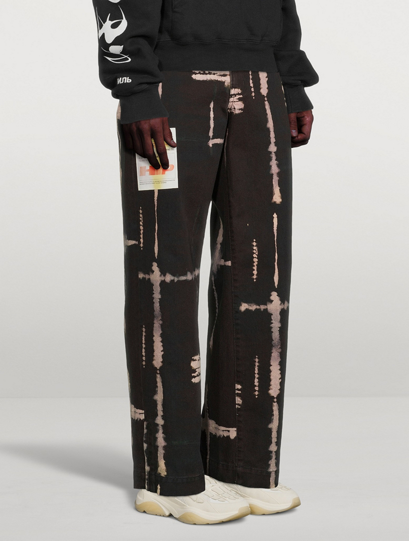 HERON PRESTON Shibori Chino Pants In Tie-Dye Print | Holt Renfrew