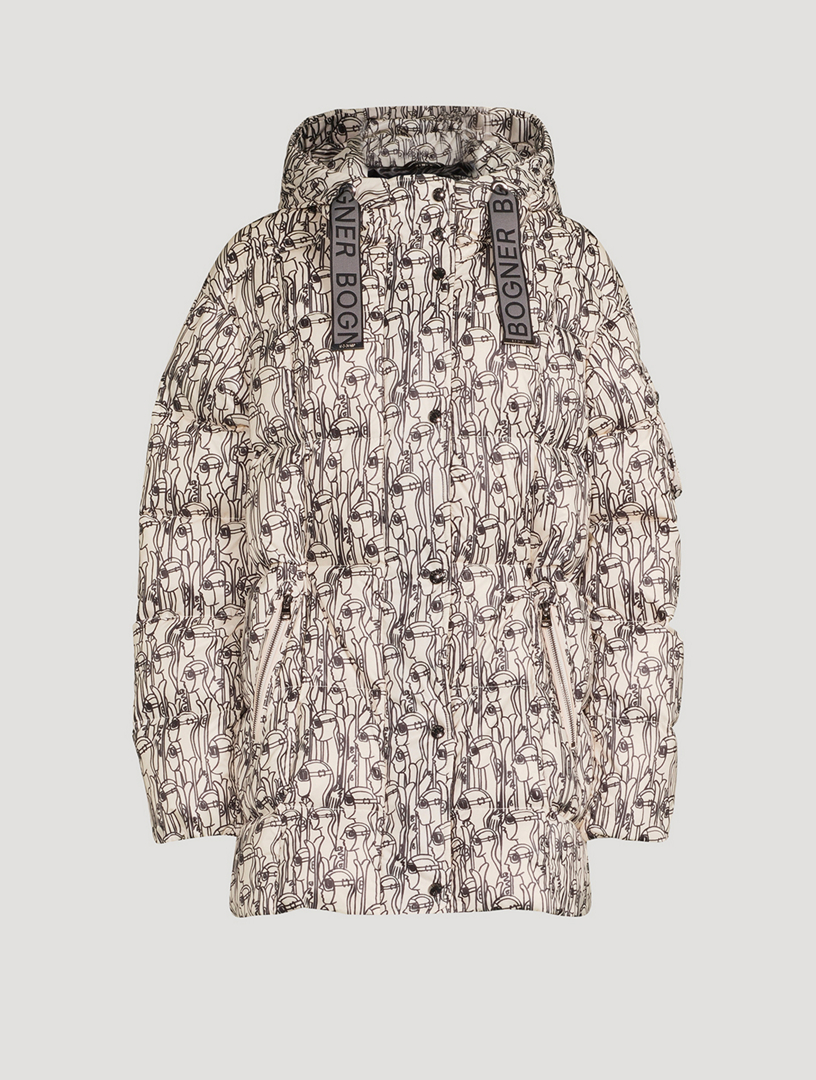 Fanja Down Parka Skier Print
