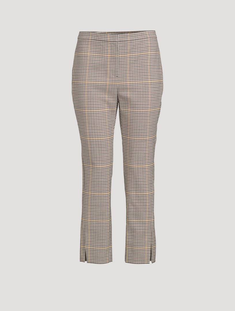 Theory straight clearance plaid pants