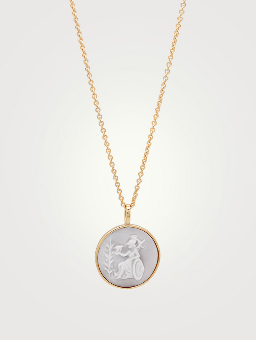 TOM WOOD Small Cameo Athena Pendant Necklace | Holt Renfrew