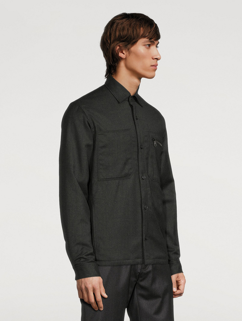 Tech Wool Padded Overshirt