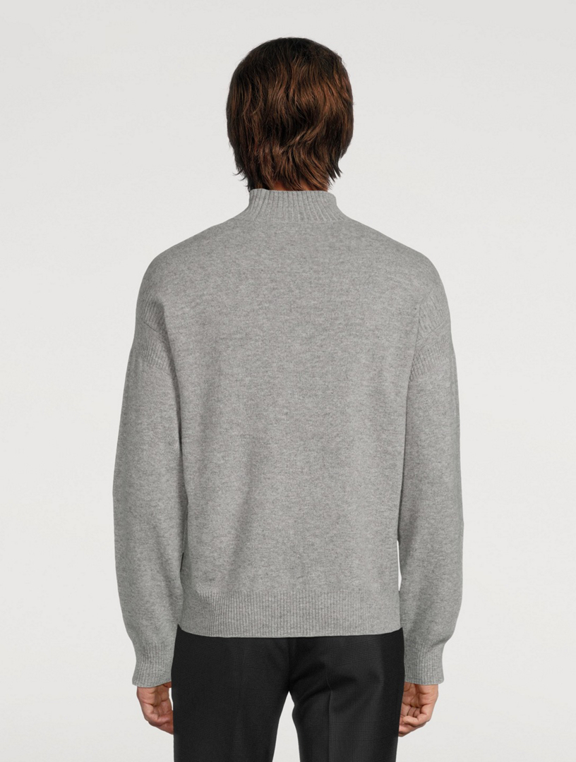 Wool And Cashmere Mockneck Sweater