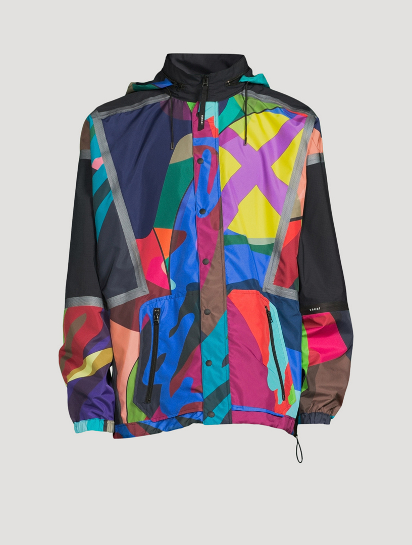 multicolor watercolor windbreaker