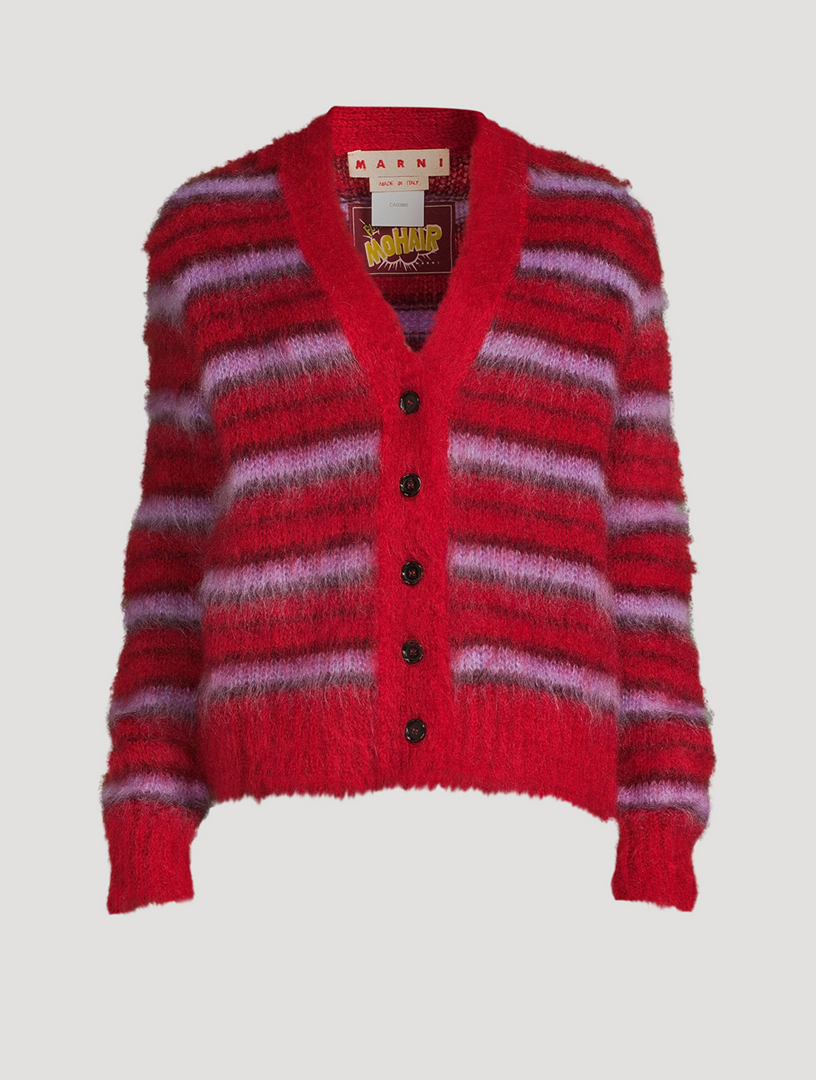 MARNI Stripe Jacquard Cardigan