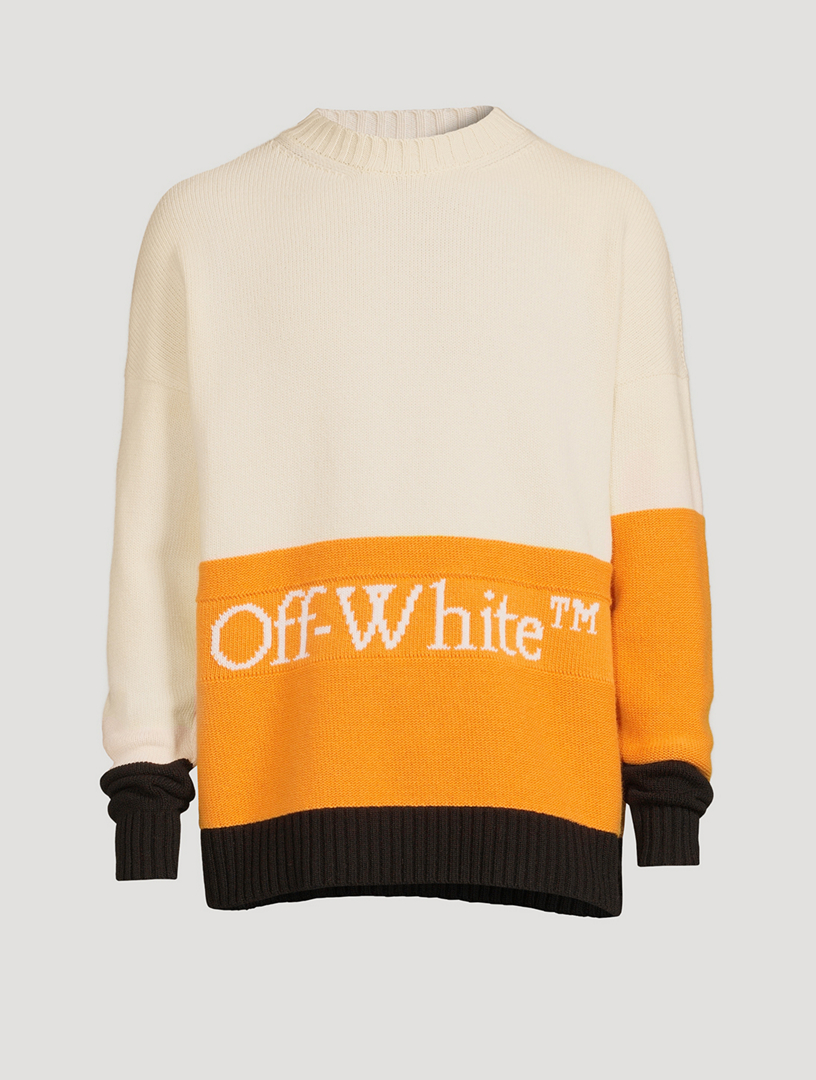 OFF WHITE Wool Colourblock Sweater Holt Renfrew