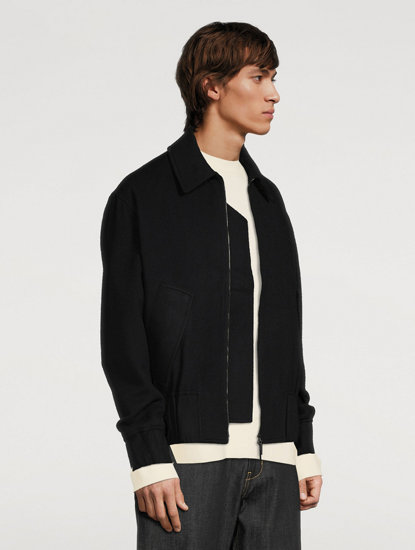 STUDIO NICHOLSON Powell Wool Bomber Jacket | Holt Renfrew Canada