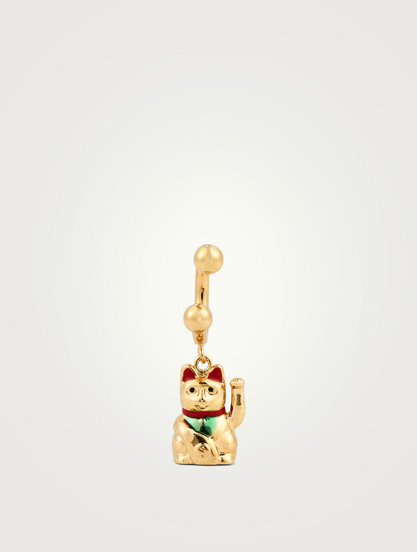 24K Goldplated Maneki Neko Earring