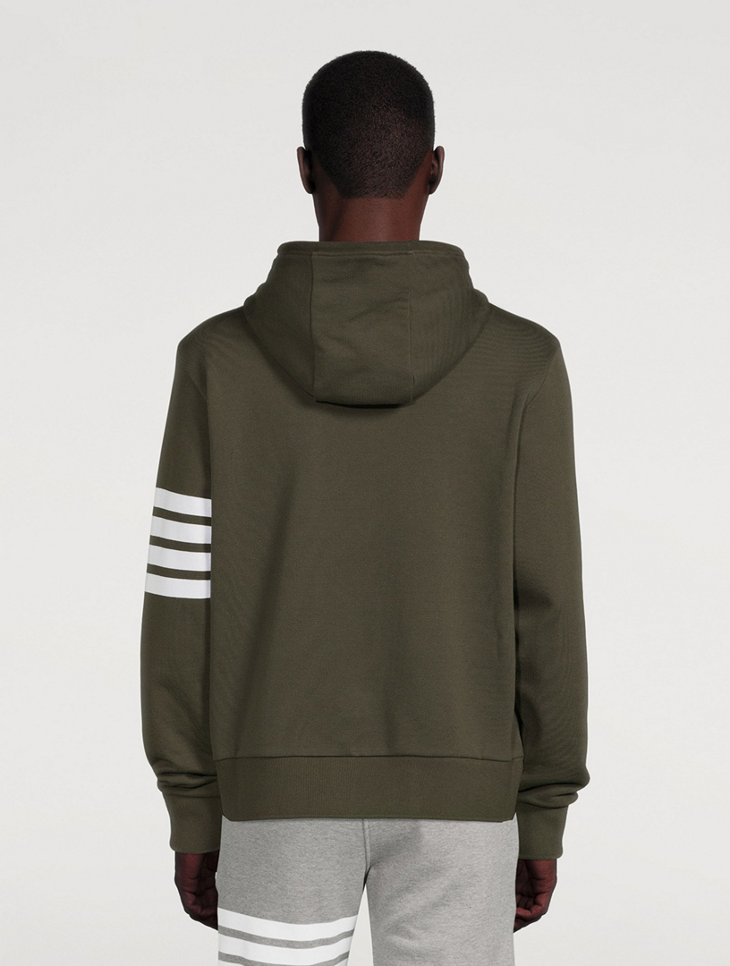 THOM BROWNE Classic Loop Back Hoodie With Engineered 4-Bar | Holt