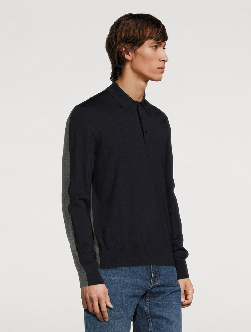 Cashmere And Silk Polo Sweater