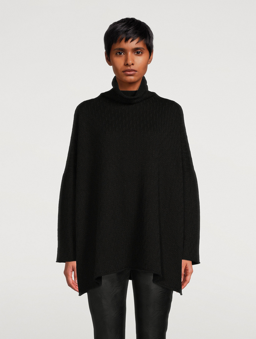 Scrunch-Neck Cashmere Sweater