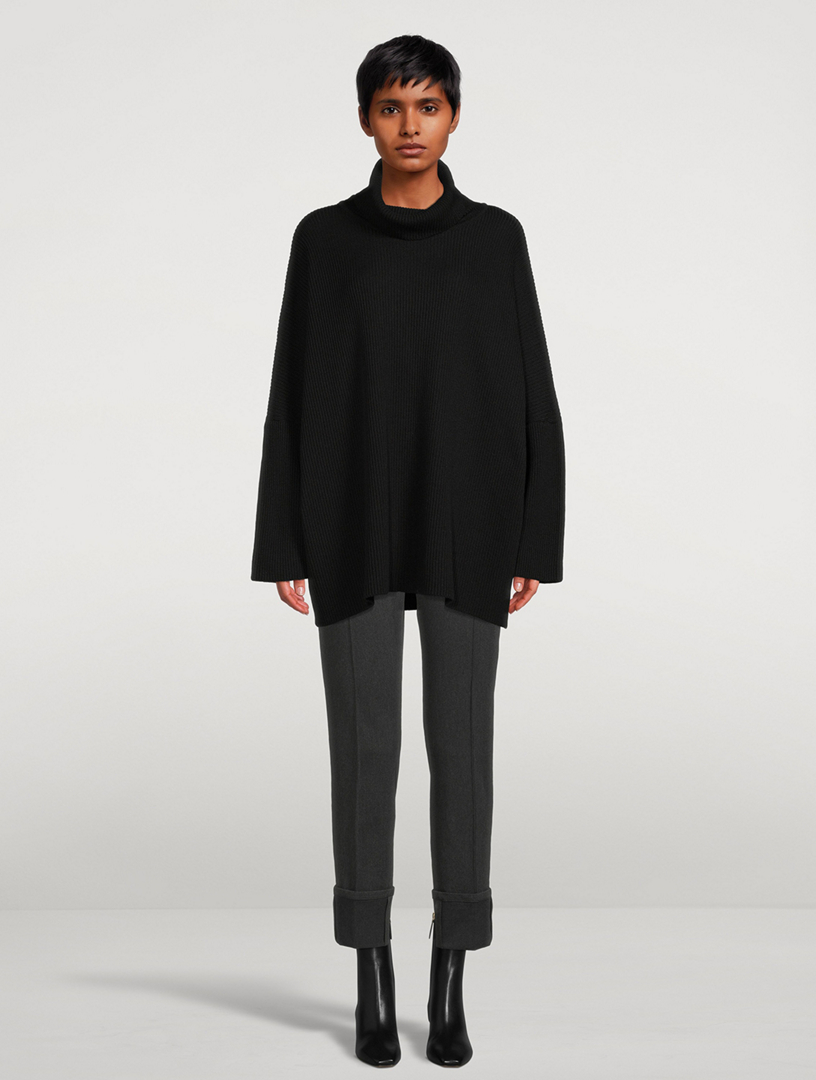 Scrunch-Neck Silk And Cashmere Sweater