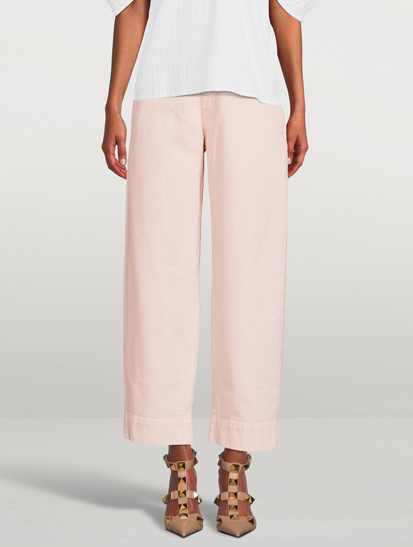 Gia Organic Cotton Straight-Leg Pants